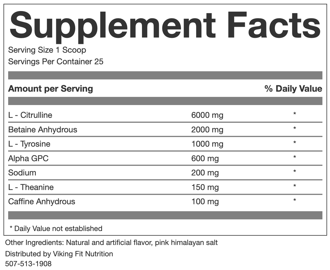 Late Night Lift Pre Workout